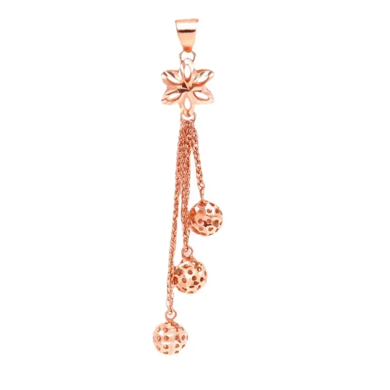 585 Paars Vergulde 14K Rose Gouden Ster Ketting Nieuwe In Schijnt Kwastje Kralen Ketting Hanger Bruiloft Sieraden Voor vrouwen