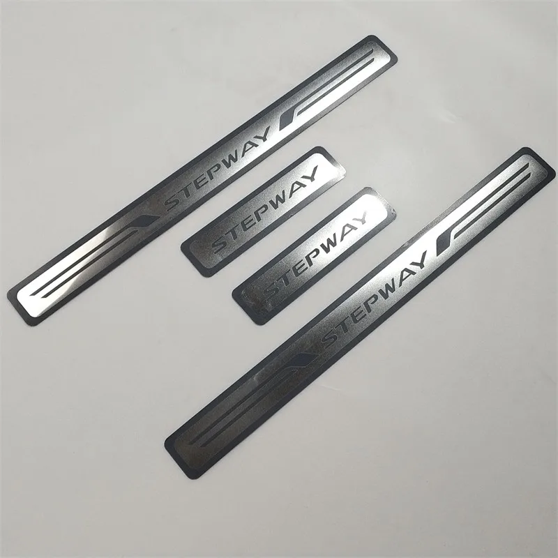 For Dacia Sandero 2 Stepway Stainless 2013-2023 Door Sill Scuff Plate Cover Trim Threshold Pedal Styling Protect car assecories