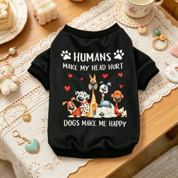 Sudadera para perro con estampado gracioso – Pullover negro suave