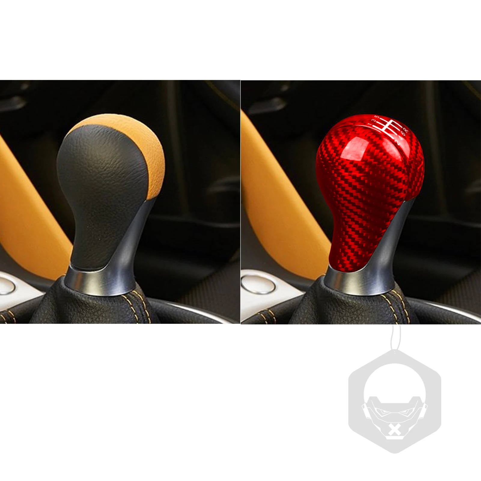 For Nissan 370Z Z34 2009-18 Real Carbon Fiber Gear Shift Knob Cover Decorative Car Interior Decoration Retrofitting Accessories