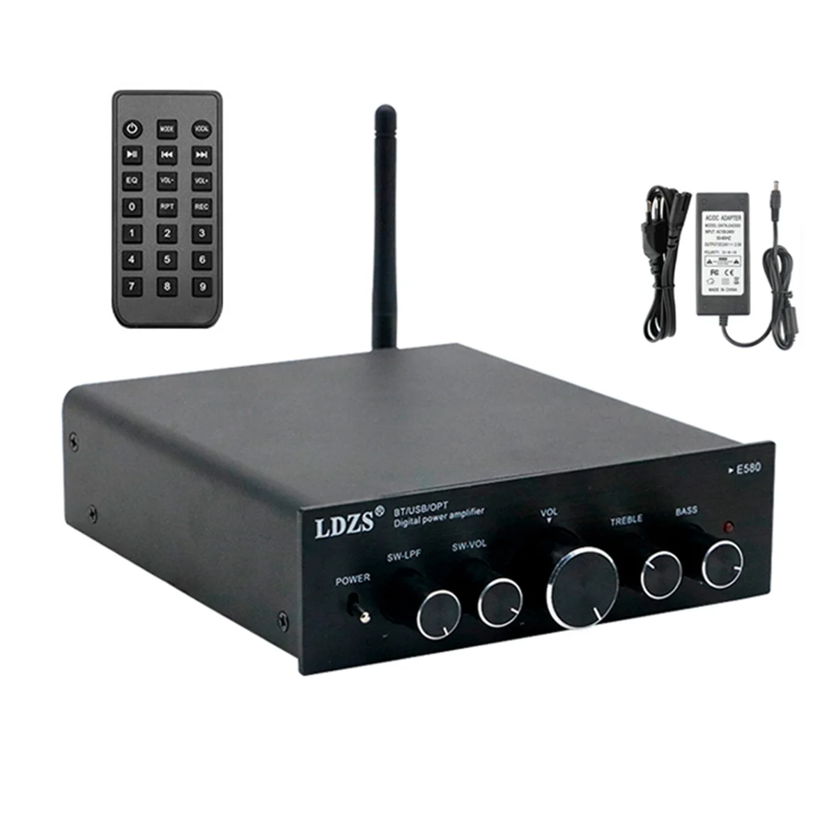 LDZS 2.1 Channel Power Amplifier for Home Use Digital Small Power Amplifier Fever Car Bluetooth Stereo EU Plug