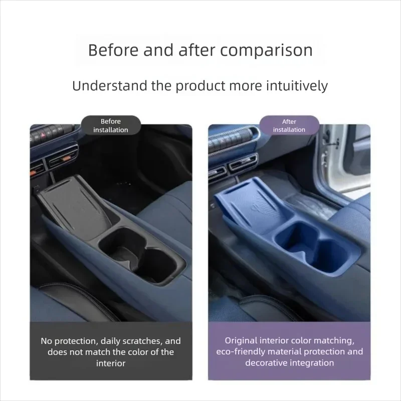 For BYD Dolphin Surf Mini Atto 1 2024 2025 2026 Wireless Charging Silicone Pad Storage Box Cup Holders Decoration Accessories