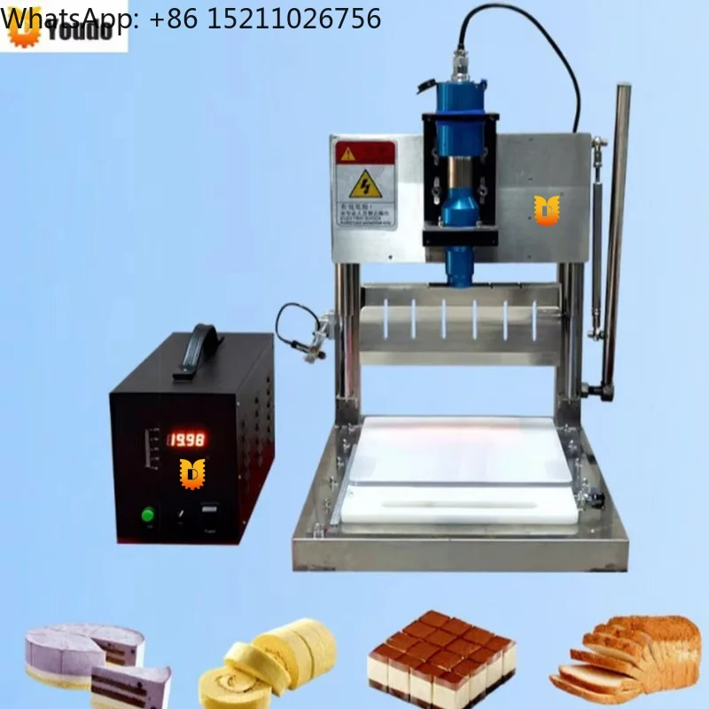 Small Desktop-Style Semi-Automatic Ultrasonic Food Cutting Machine High 220V  for Industrial Use Cake Shops