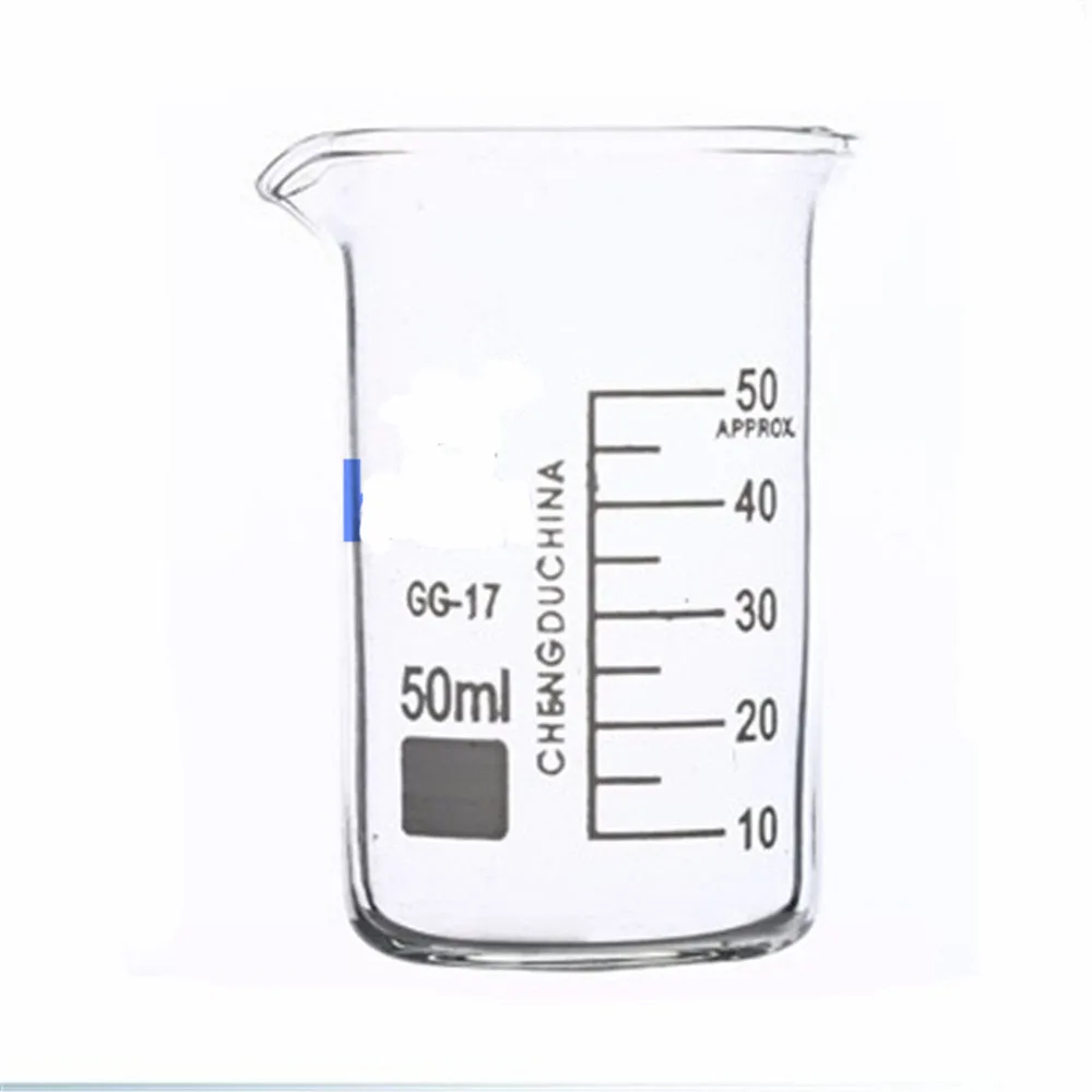 50mL Glass Beaker Tall Form New Chemical Lab Glassware