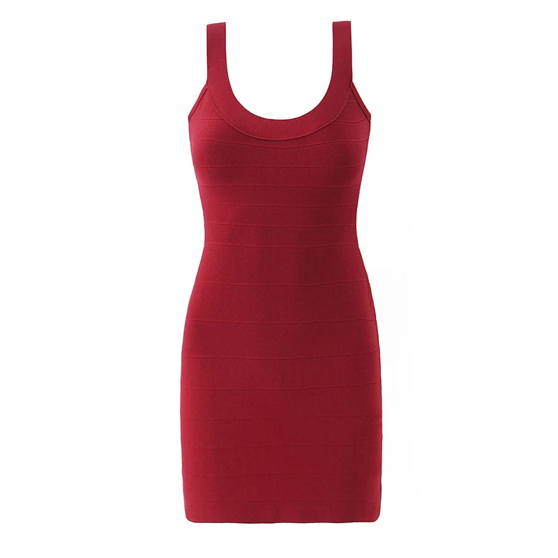 Yenkye elegante preto vinho vermelho bodycon mini vestido de malha para mulheres voltar zíper sem costas o pescoço tanque ajuste magro vestidos sexy