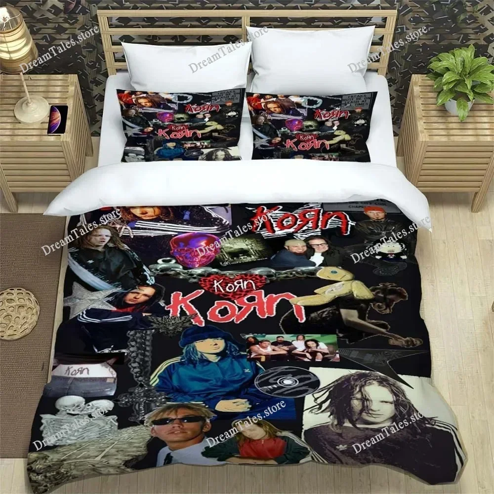 

Fashion Rock Band K-Korn Sheet Quilt Covers Bedding Dormitory Sheets Soft Warm Bedding Set Home Textileextile Luxury Gift741