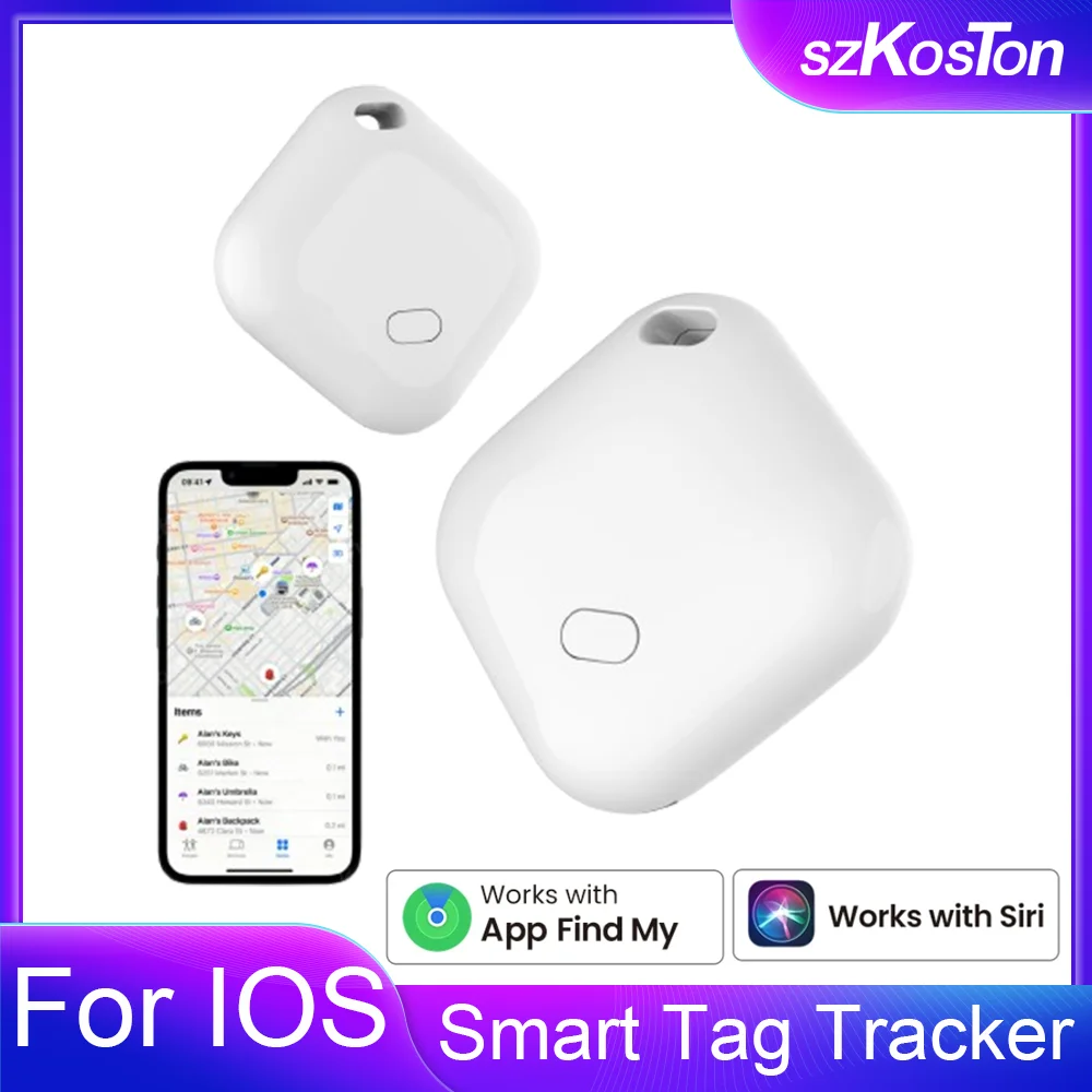 Tracker Bluetooth HH-Tag [2 Pezzi Nero+bianco] Compatibile Android 9+ Con Rete Google Find My – Suono 75dB, Batteria 12 Mesi, IPX5