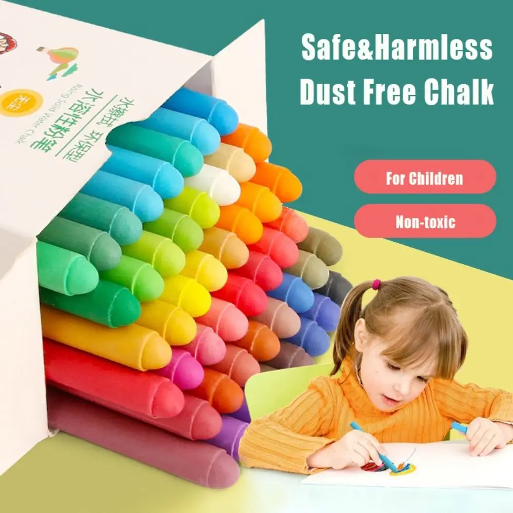 Colored Water-soluble Chalk Erasable Blackboard Graffiti Painting Solid Water Chalk Non Dirty Hands Dust Free Chalk