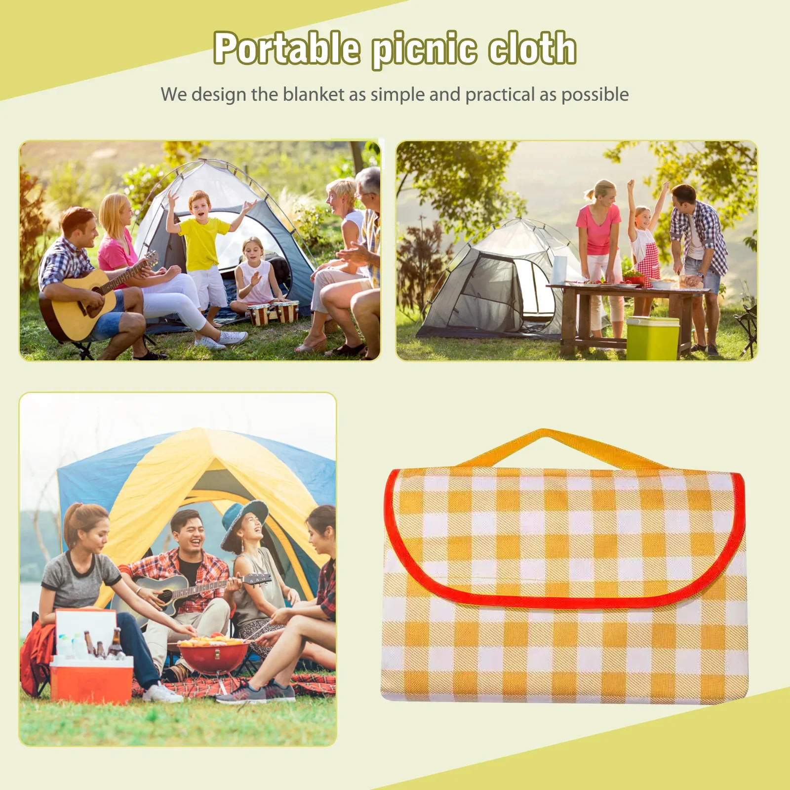 Outdoor Camping Draagbare Picknick Deken Waterdichte En Vochtbestendige Verdikte Opvouwbare Kampeermat Outdoor Tuinbenodigdheden