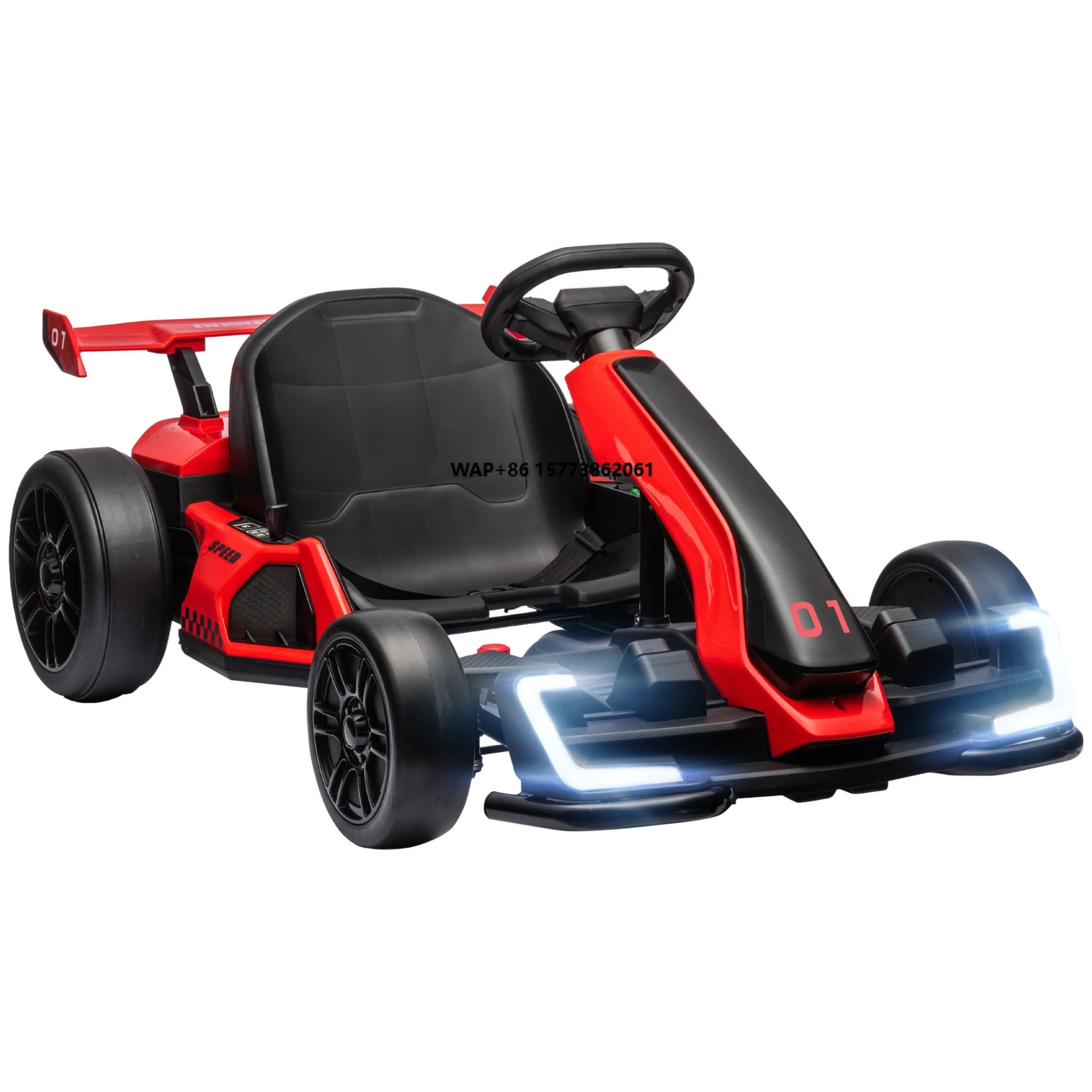 

Electric Go Kart for Kids 6-12 Years 24V 12km/h with Adjustable Seat, Red