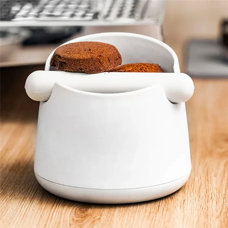 9M-Coffee Knock Box With Rubber Knock Bar Large Espresso Grounds Container Non-Slip Waste Coffee Grounds Dump Bin