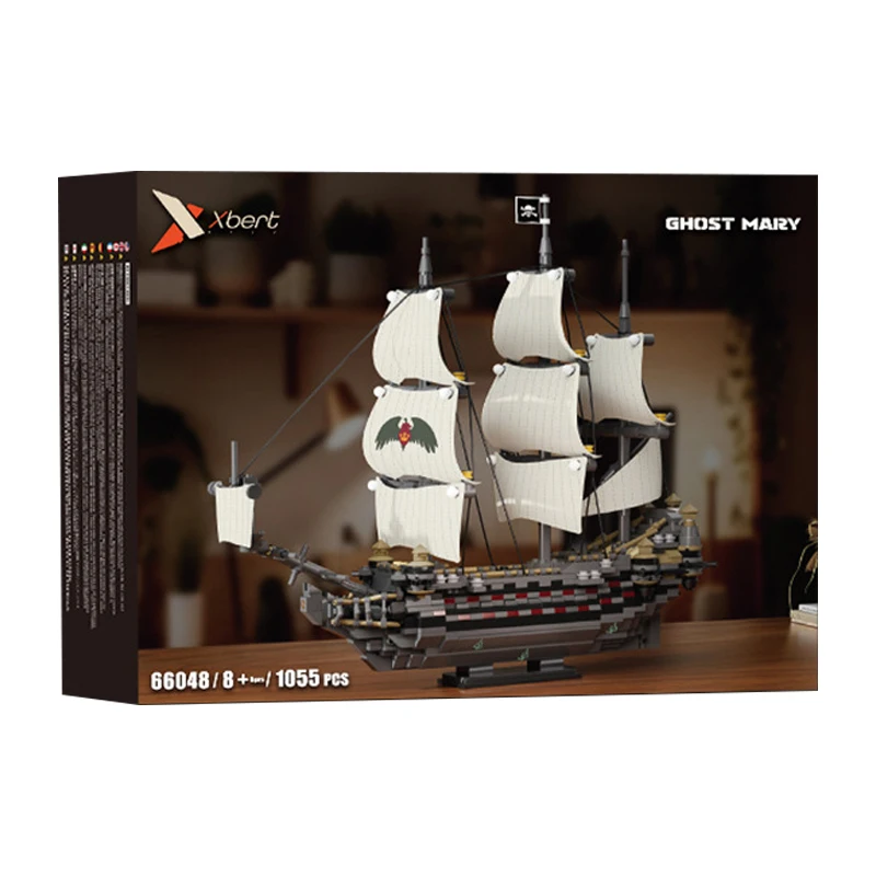 

В НАЛИЧИИ 66048, MOC, креативный пиратский корабль, строительные блоки, модель лодки, кирпичи, сборка детских игрушек «сделай сам», рождественские подарочные наборы