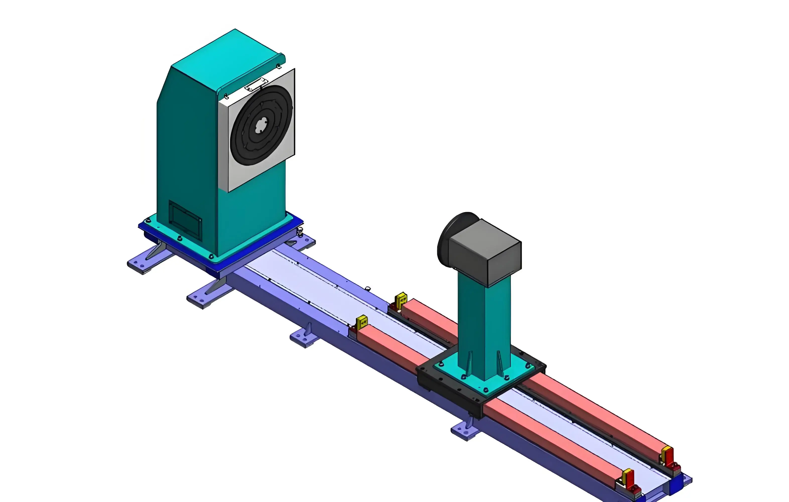 Customizable robot servo walking tracks are used to weld traveling tracks