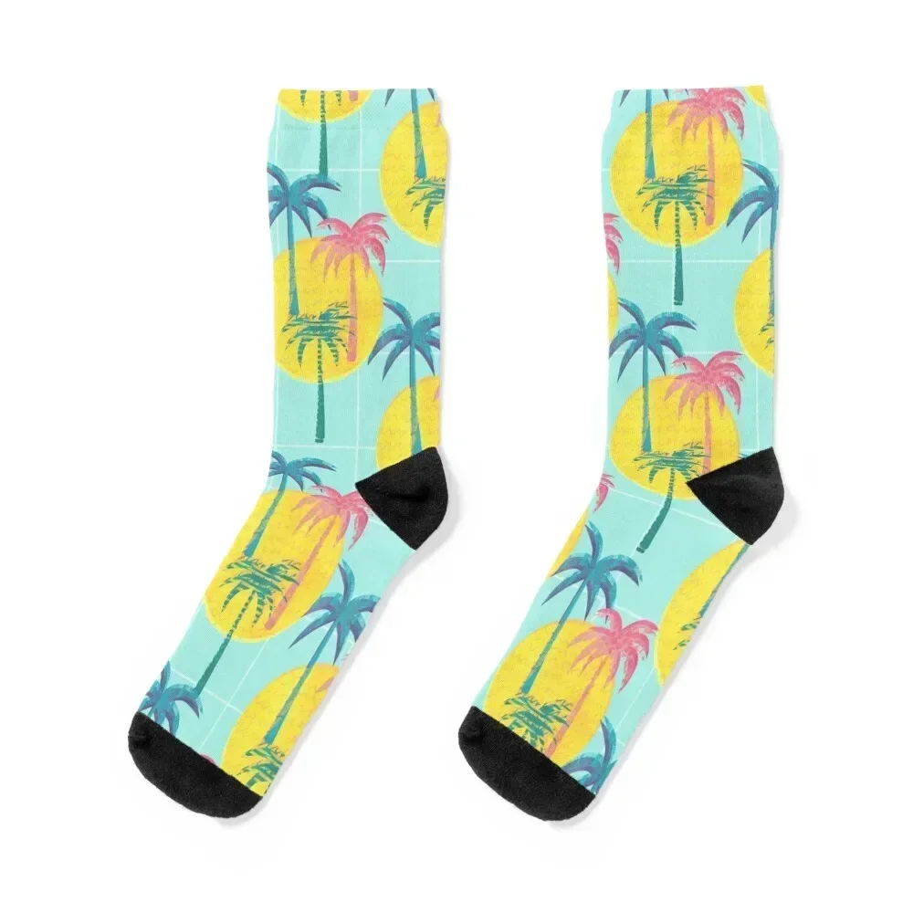 

Retro Palms Socks Thermal man winter Hiking boots golf cotton Socks For Men Women's