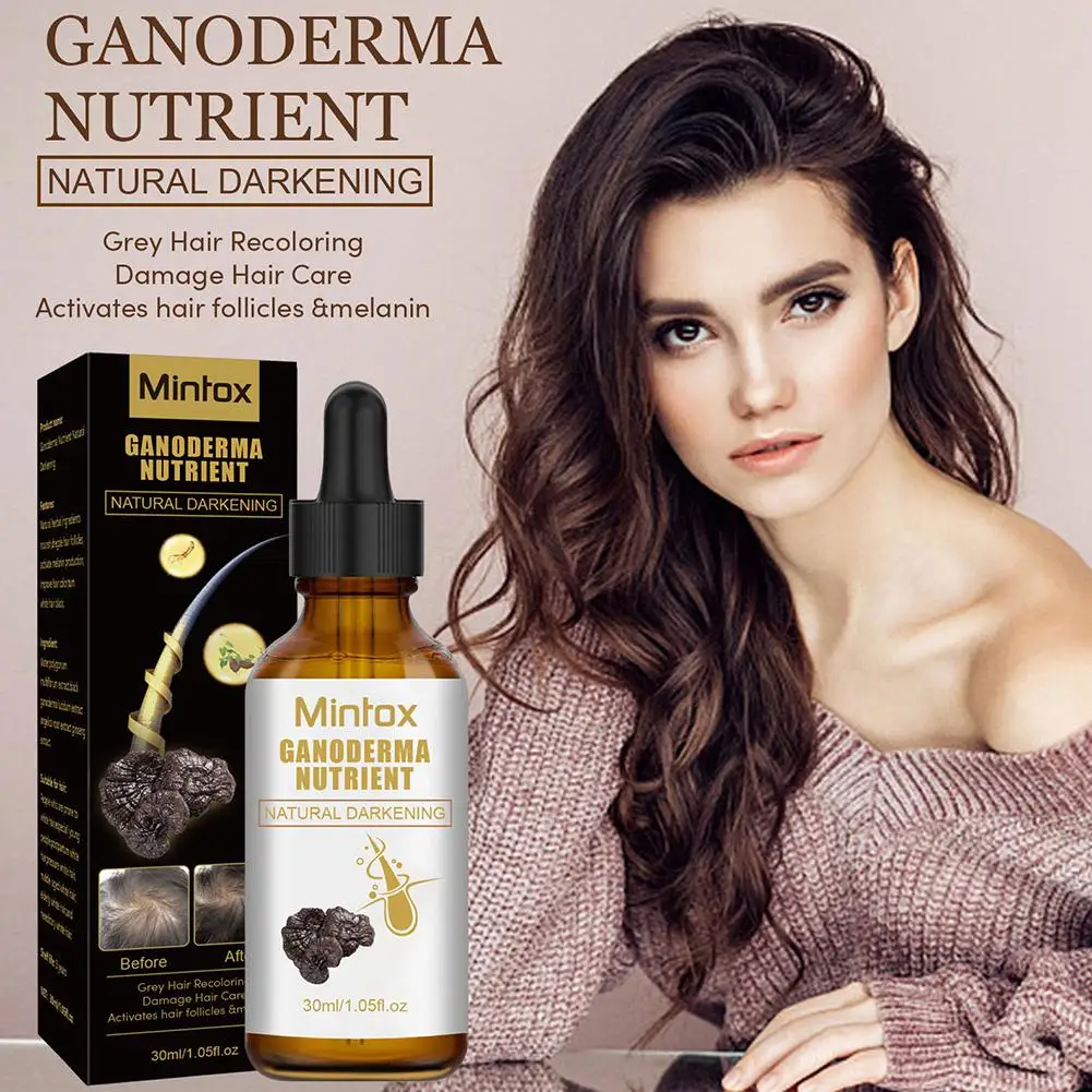 Anti-Ganoderma Soro Nutriente para o Cabelo, Escurecimento do Cabelo, Anti Grey, Essência para Regow, Mais Grosso, Novo, 5Pcs