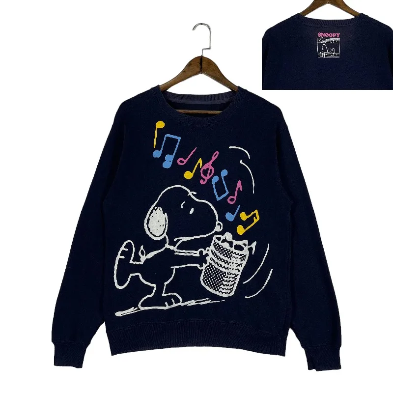

Women’s Autumn Winter Hoodies Snoopy Merch Clothing Cartoon Print Hooded Black Sweatshirt Y2K Oversized Cotton Causalwear Tops