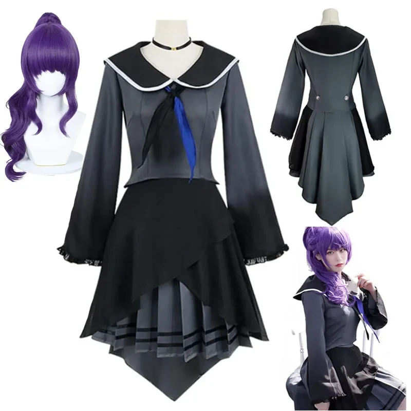 Asahina Mafuyu Cosplay Kostüm Perücke Anime Projekt Sekai bunte Bühne Cosplay Halloween Party Uniform für Frauen Mädchen