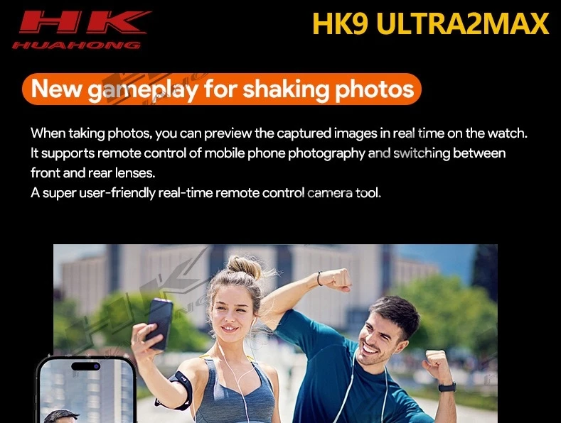 HK9 Ultra 2 Max Gen5 Relógio Inteligente Música Local 4GB ROM Tela Amoled ChatGPT2.0 HK9 Ultra 2 Atualizado Relógio Inteligente para Homens e Mulheres