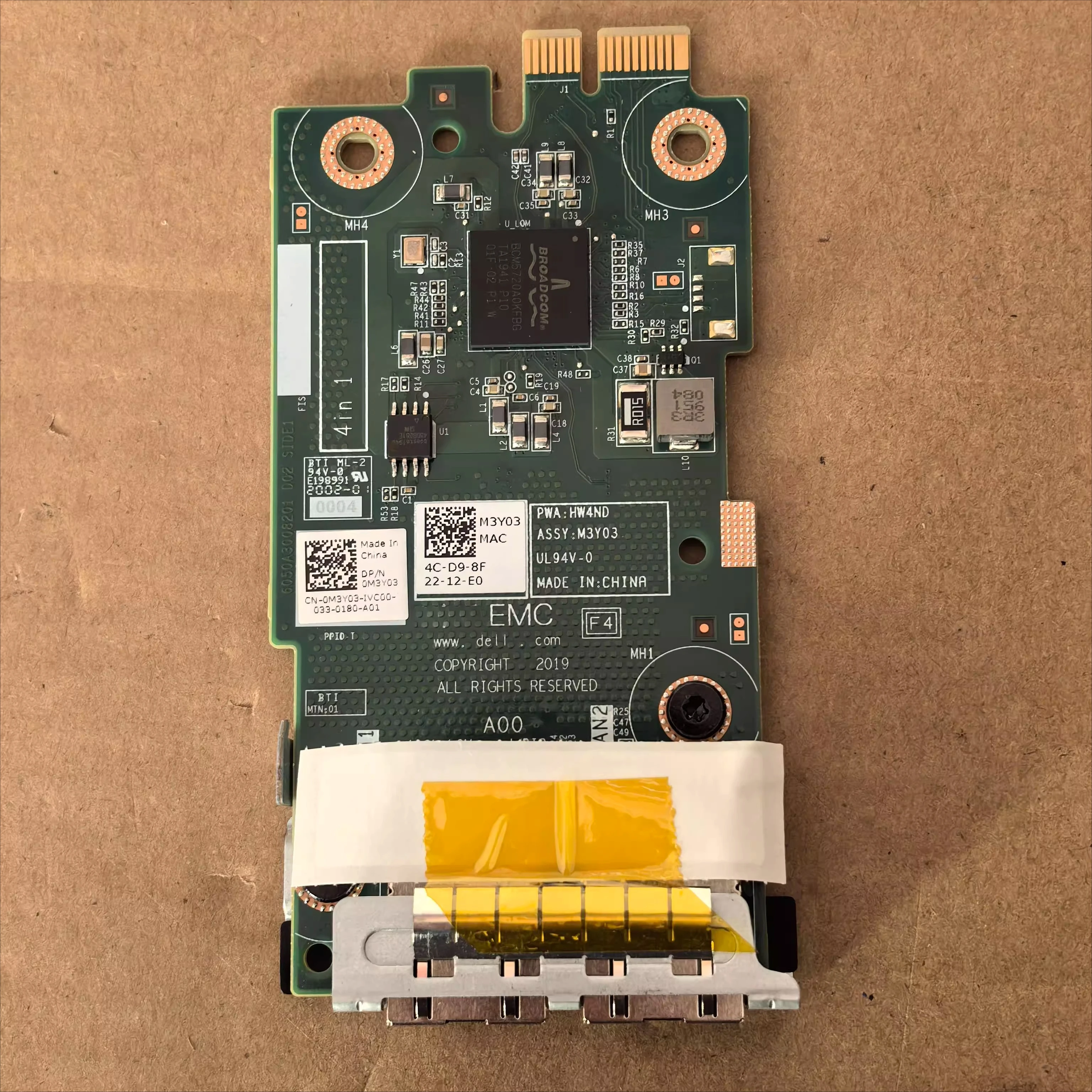 

Для серверной сетевой интерфейсной карты Dell R6525 R650 R7525 R750 BCM5720 с двумя портами M3Y03