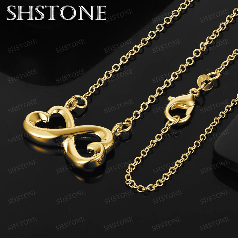 18K Gold Woman 18 Inch Chain Bowknot Pendant Necklace Fashion Wedding Birthday Engagement Anniversaries Jewelry Gift