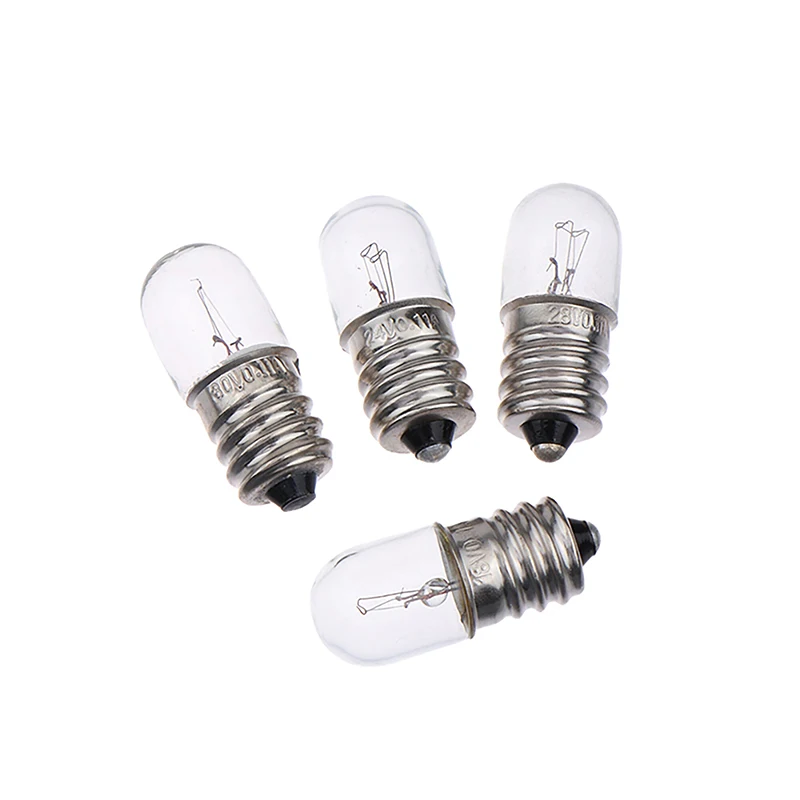 E12 18V/24V/28V/30V Mini Bulb For Indicator Light Little Bulb For Test Experiment Teaching Flashlight Screw Based Bulb New