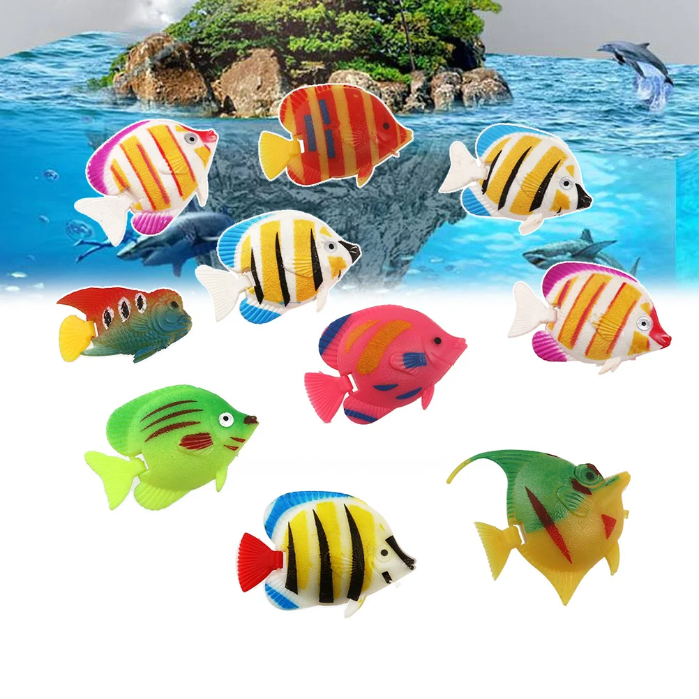 

30Pcs Premium Simulation Plastic Fish for Fish Tank Decor Aquarium Landscape Floating Ornament Realistic Water Animal Decoration