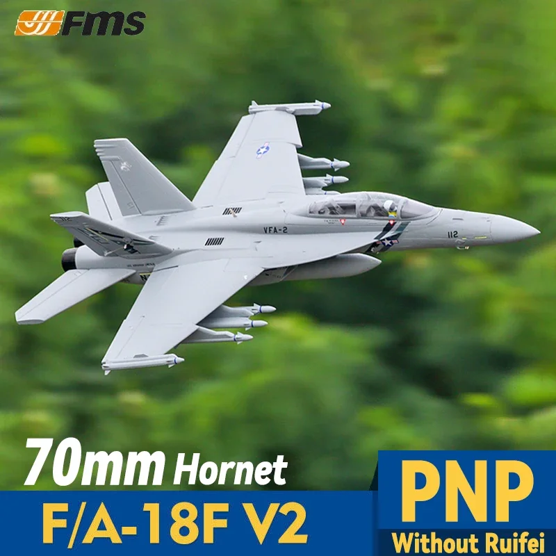 

FMS 70mm F/A-18F V2 PNP RC Aircraft Hornet Electric Assembly Fixed Wing Remote Control Aircraft Model Adult Boy Toy