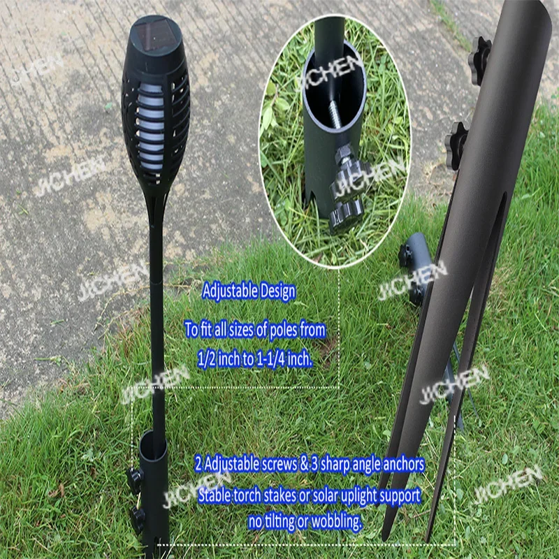 

HS Регулируемый металлический напольный гвоздь, сменный ворс, уличный фонарь, солнечный свет, напольный гвоздь для сада, двора