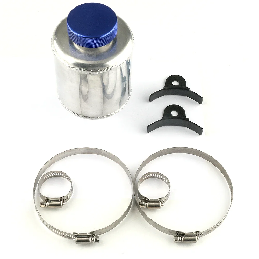 Universal Aluminum  Blue Oil Catch Can Car Engine Oil Breathable Pot Power Steering Fuel Tank Modification Parts Fuel Tank Cap