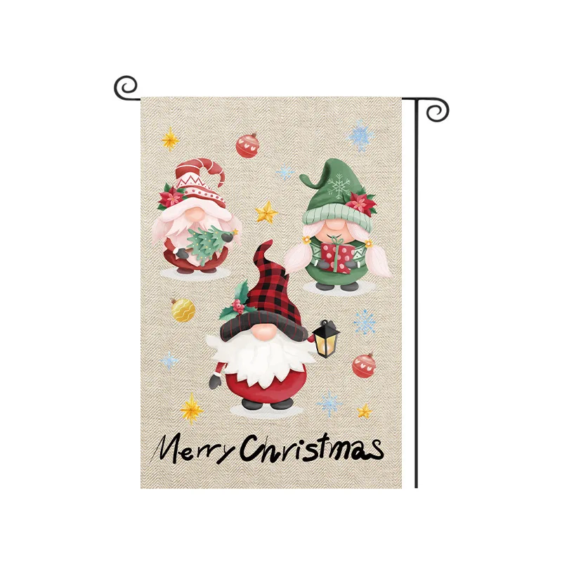 Christmas Garden Flags, Suitable for Outdoor  for Garden and Entrance Decoration 12inx18in As Well As Home Decoration Gifts.