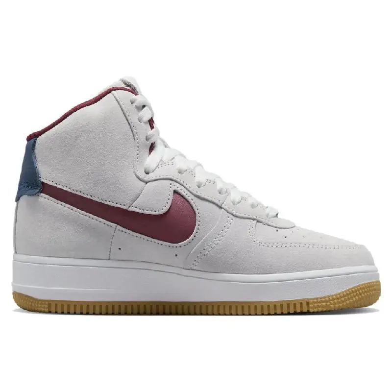 حذاء Nike Air Force 1 High Sculpt Gray Suede للنساء من الجلد السويدي DC3590-104