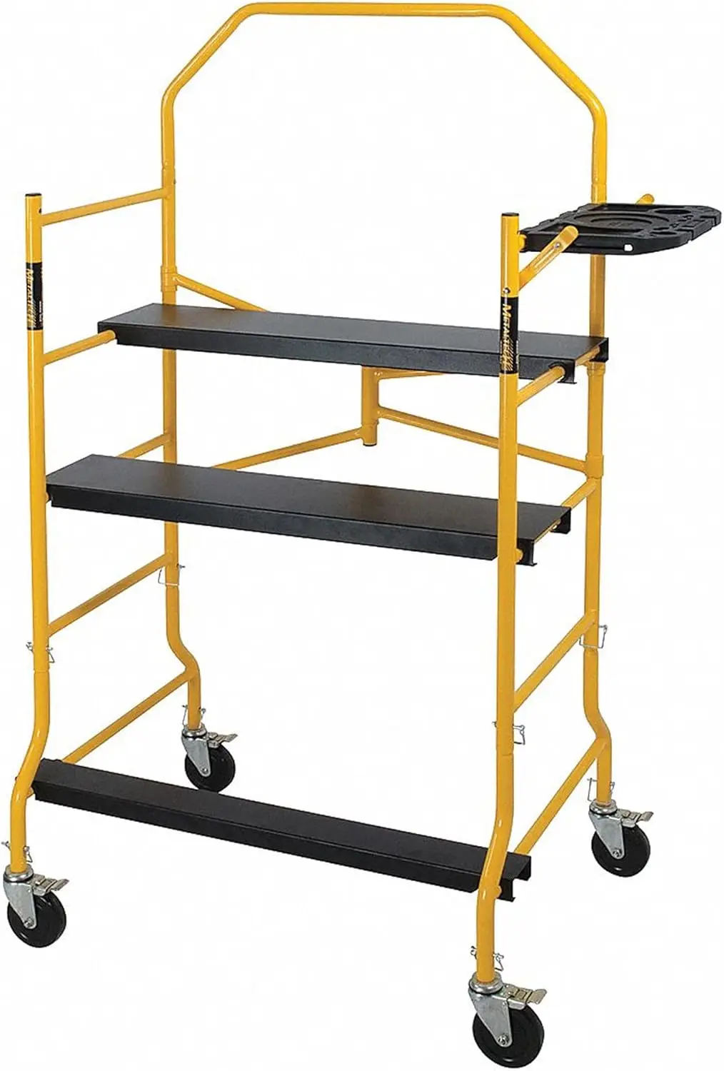 5 Ft Scaffolding Platform, Adjustable, Foldable and Rolling Scaffold Platform with 5-Inch Locking Wheels for Construction