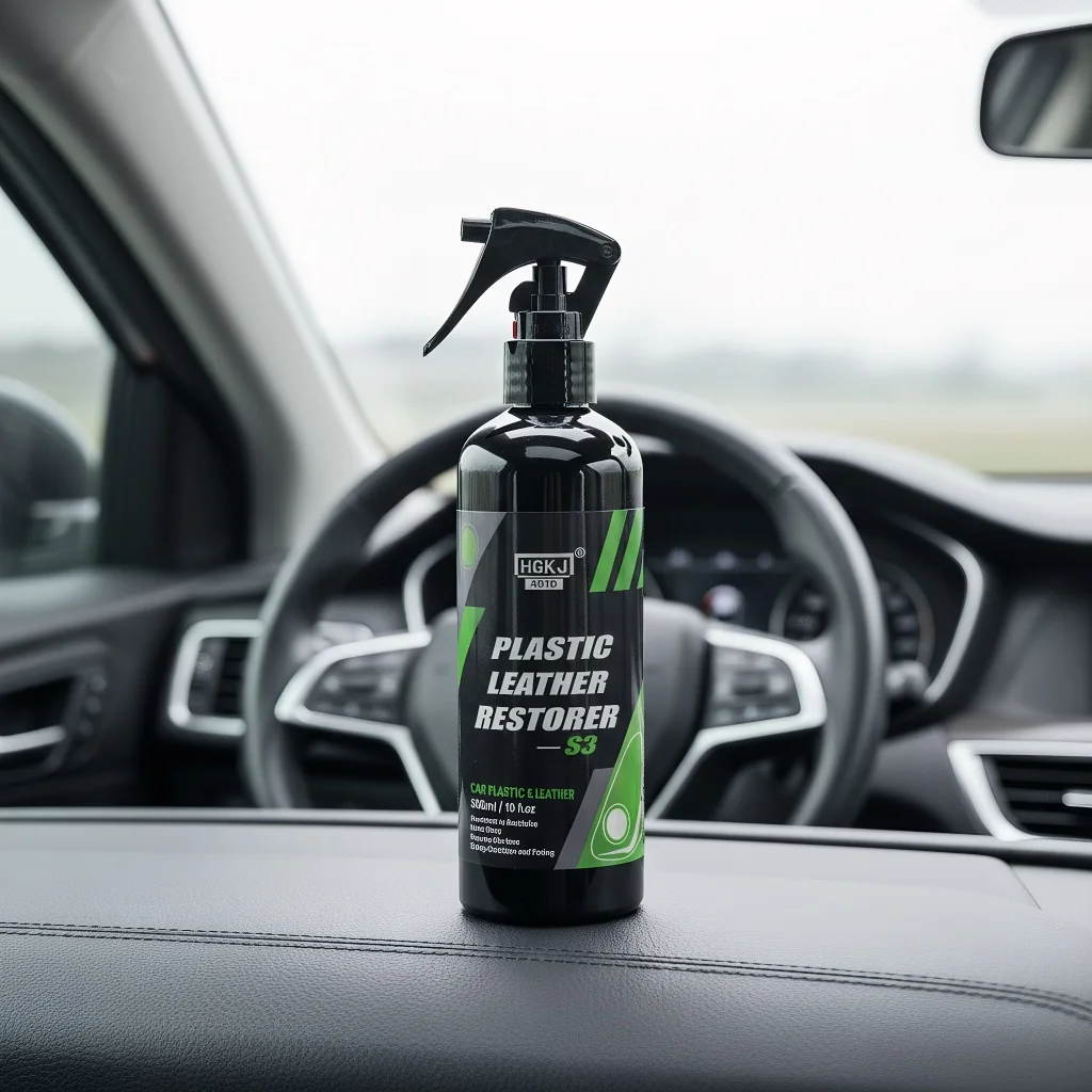 

100 мл автомобильный пластиковый спрей для восстановления кожи - обратно к черному глянцевому салоне для автоматической чистки