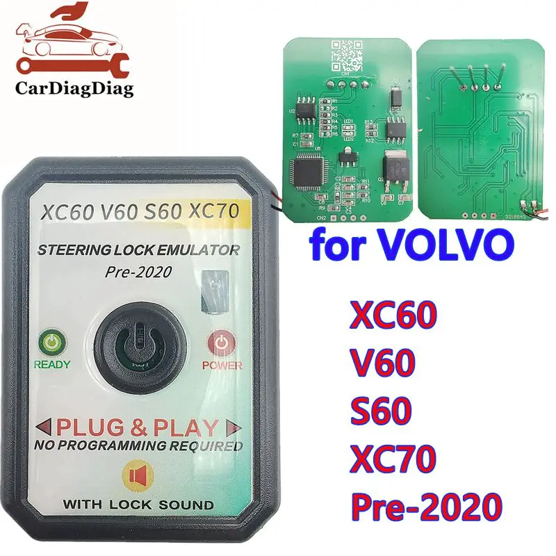 Steering Lock Simulator For Volvo XC60 V60 S60 XC70 Pre-2020 Support Car model 2020 With Lock Sound No Programming Plug & Start