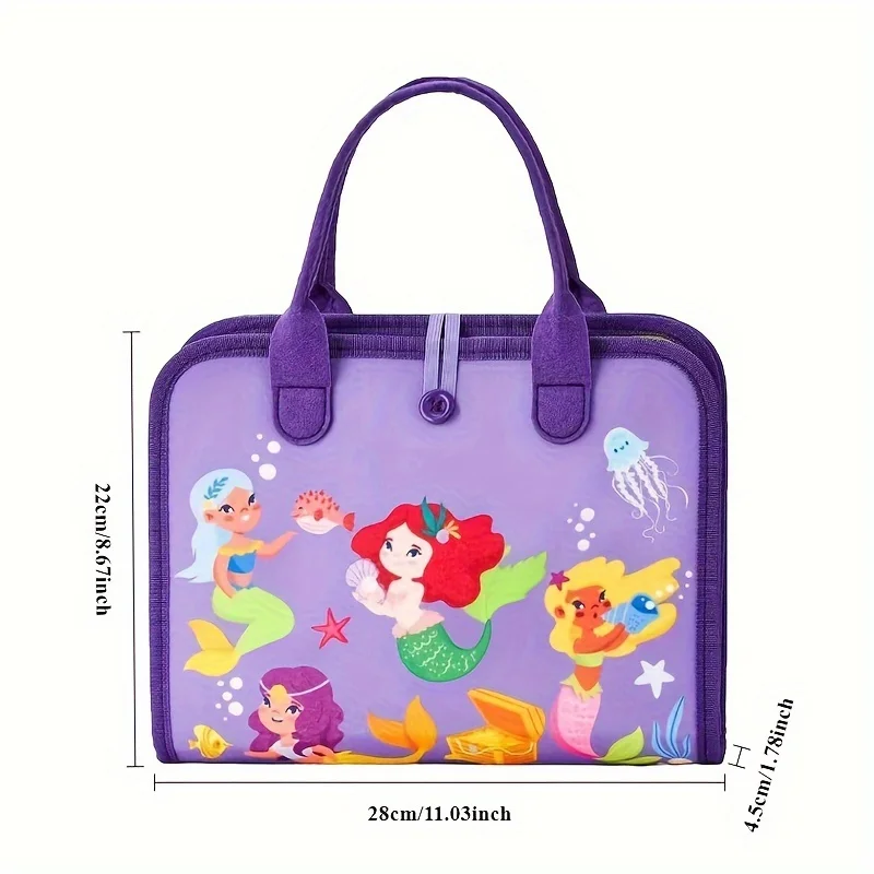 7-in-1 Mermaid  Early Learning Toddler Felt Busy Board for kids - 5 Layers Educational activity-Gift For Christmas, Birthdays