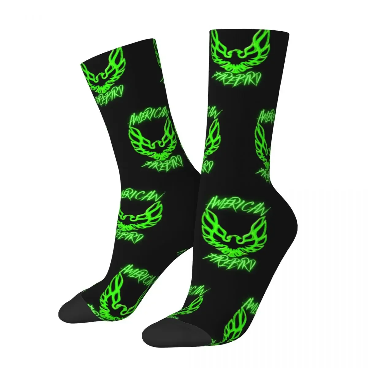 Men Socks American Firebird Green Stockings Spring Elegant Soft Socks Design Climbing Non Skid Socks