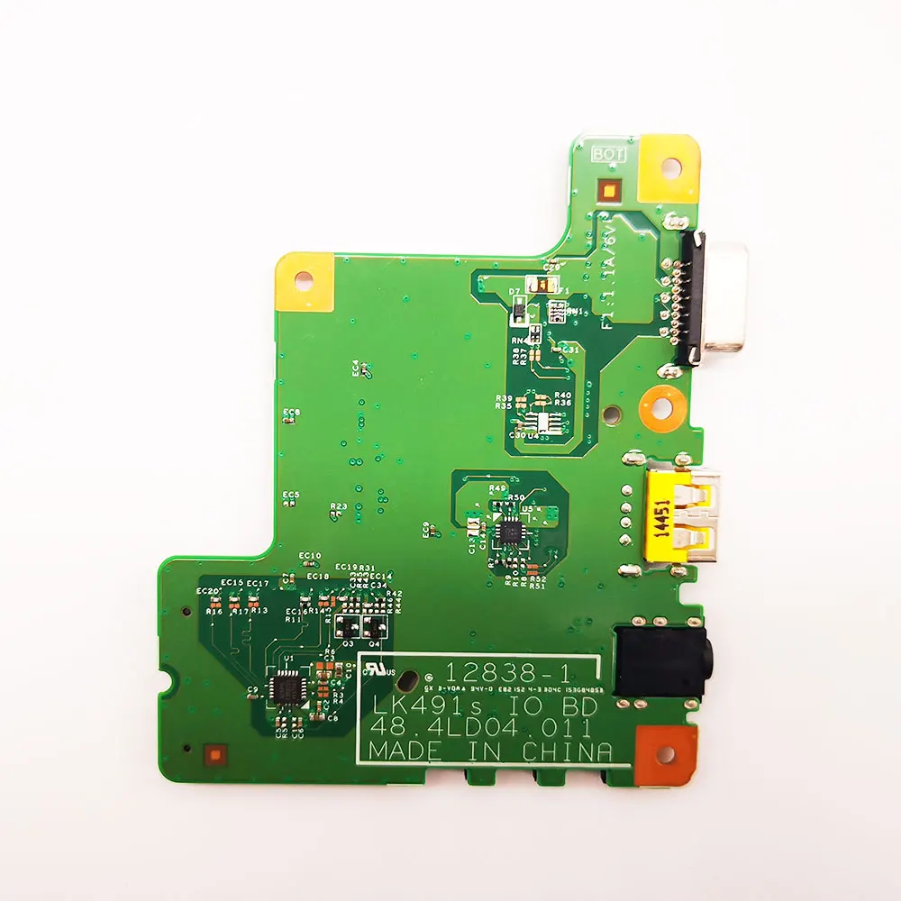 Voor Lenovo K4350 K4350A K4450 K4450A Laptop I/O Vga Usb Kaartlezer Audio Hoofdtelefoon Jack Board LK491s 48.4LD04.011 90002494