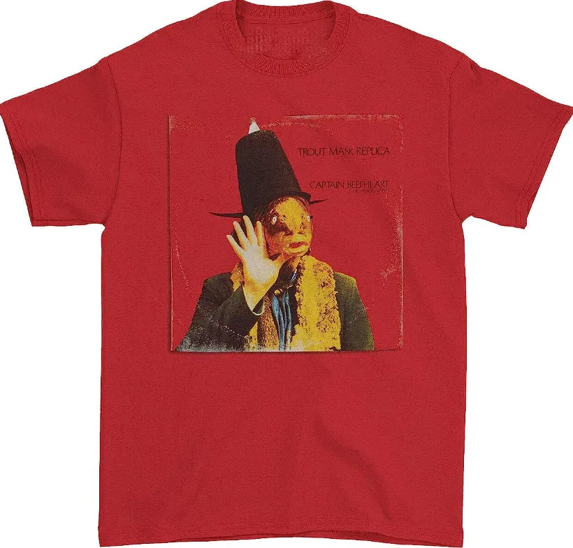 Vtg Captain Beefheart Trout Mask Replica Cotton Red All Size T Shirt Mm1310