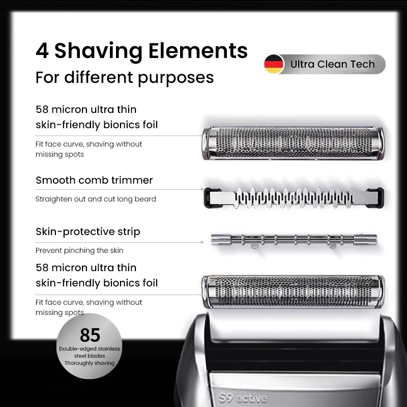 Бритвенная головка Braun 94A для бритв Braun S9 Active для электробритв Braun 9017s, 9013s, 9063cc, 9067cc 8553, 8517