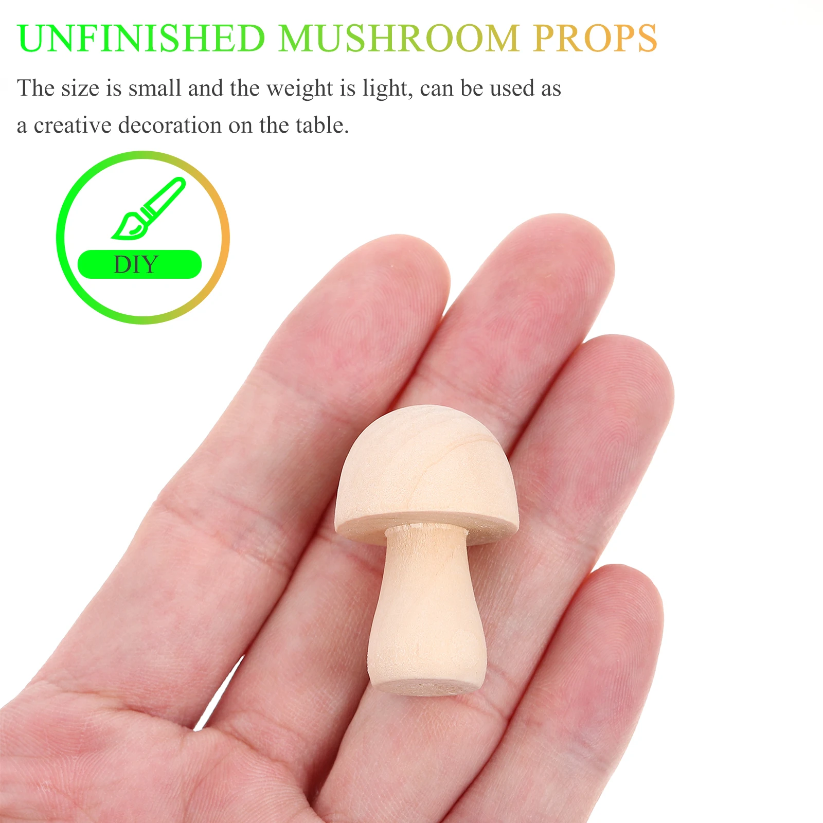

10pcs Wooden Mushroom Models for Painting DIY Kids Toys Unfinished Props Small Size Fall Decor Ornament Set Craft Sewing