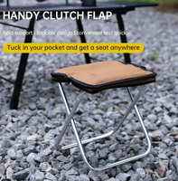 Outdoor Lightweight Camping Stool Folding Fishing Chair with Carry Bag Aluminum Alloy Picnic BBQ Mini Portable Seat Beach Chairs