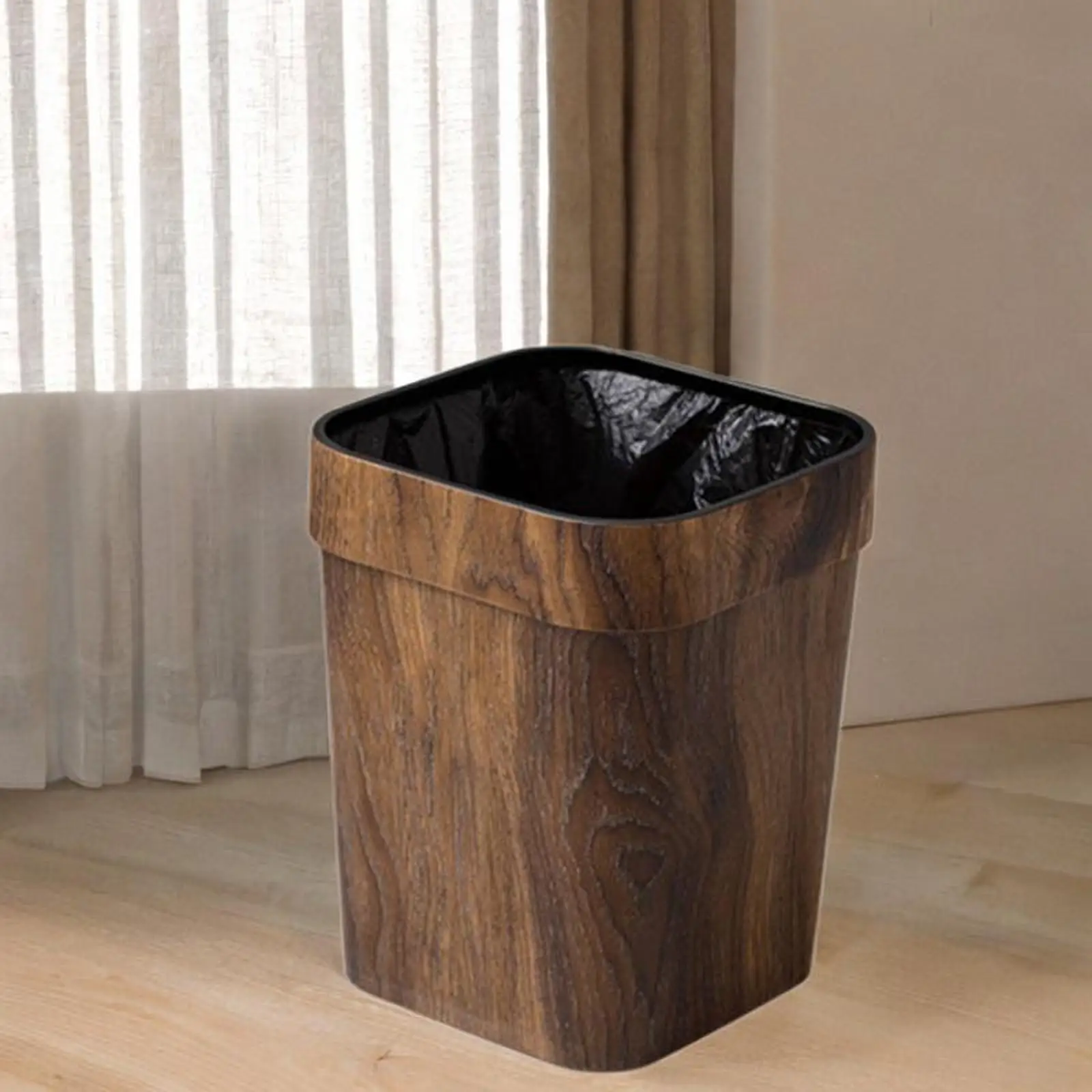 

Trash Can Square Rustic Portable Waste Basket Small Narrow Garbage Can Recycle
