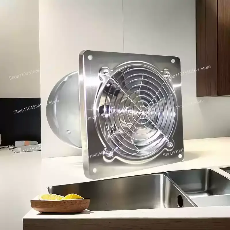 6/7/8 Inch Stainless Steel Kitchen & Bathroom Exhaust Fan - Metal Fume Ventilation Duct Fan