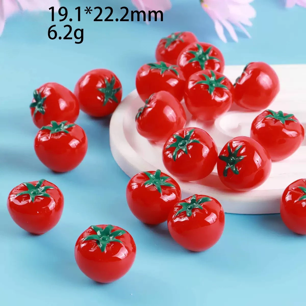 10pcs DIY Mini Tomato Model Ornaments DIY Accessories Art Crafts Supply Home Decoration Perfect DIY Jewelry Crafts Art Crafts