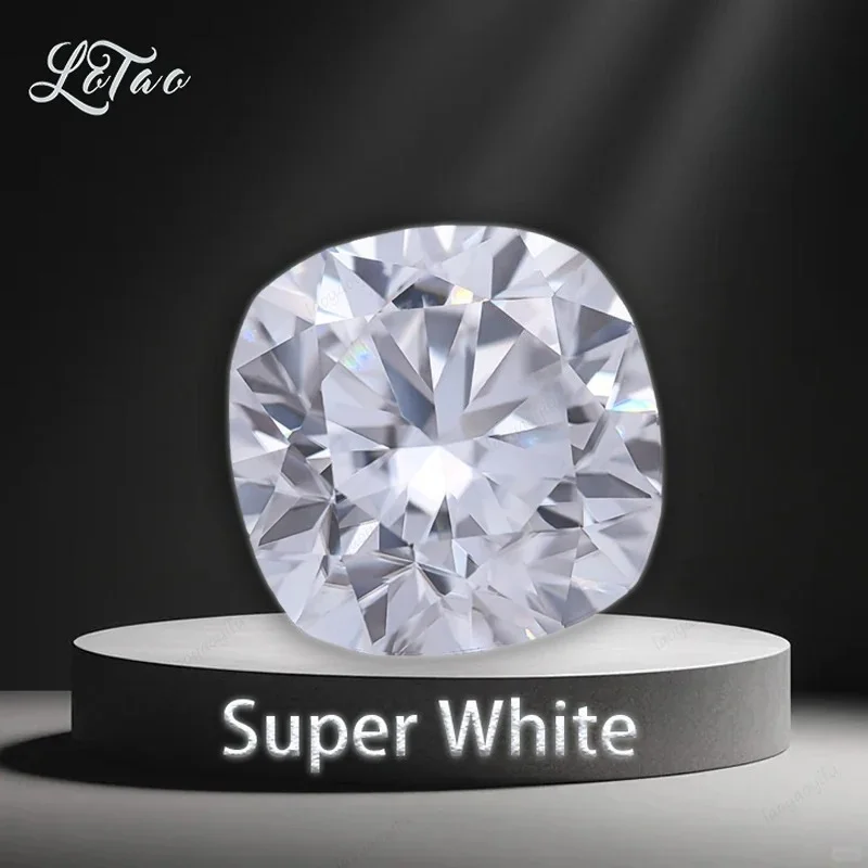 

Pass Diamond Tester Super White D Color Moissanite TOP Grade VVS1 Clarity Cushion Shape Quality Jewelry Making Charms