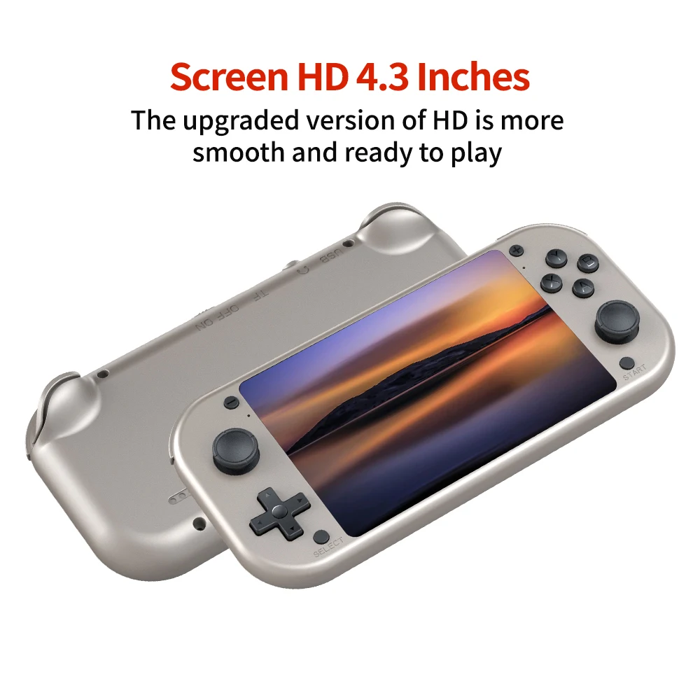 BOYHOM M17 Retro Handheld Video Game Console Open Source Linux System 4.3 Inch IPS Screen Portable Pocket Video Player 64GB