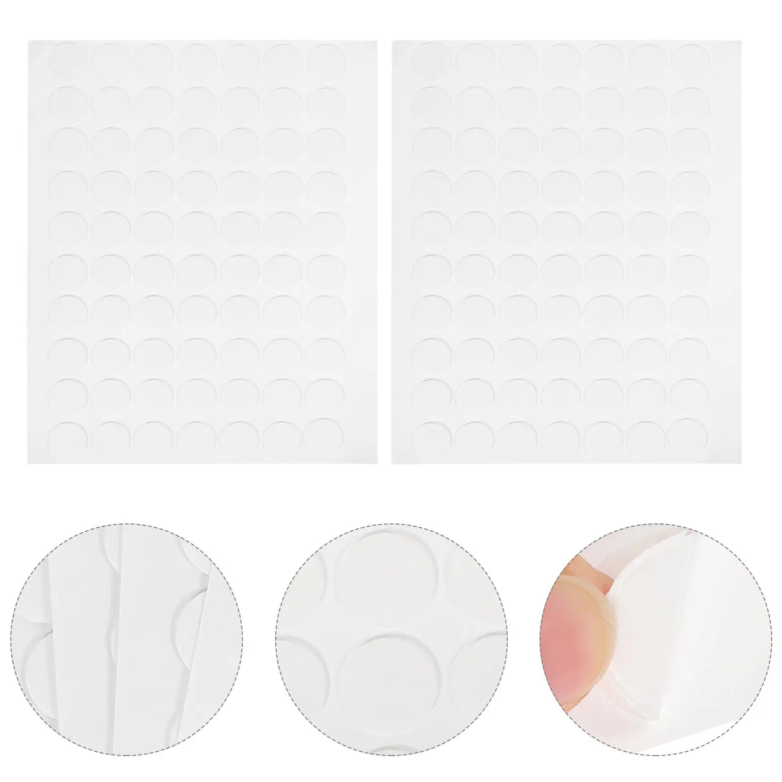 

10 Sheets Double-Sided Sticky Dots Clear Round Circle Stickers Arts Crafts Organization Home Office Balloon Tape Non-Trace