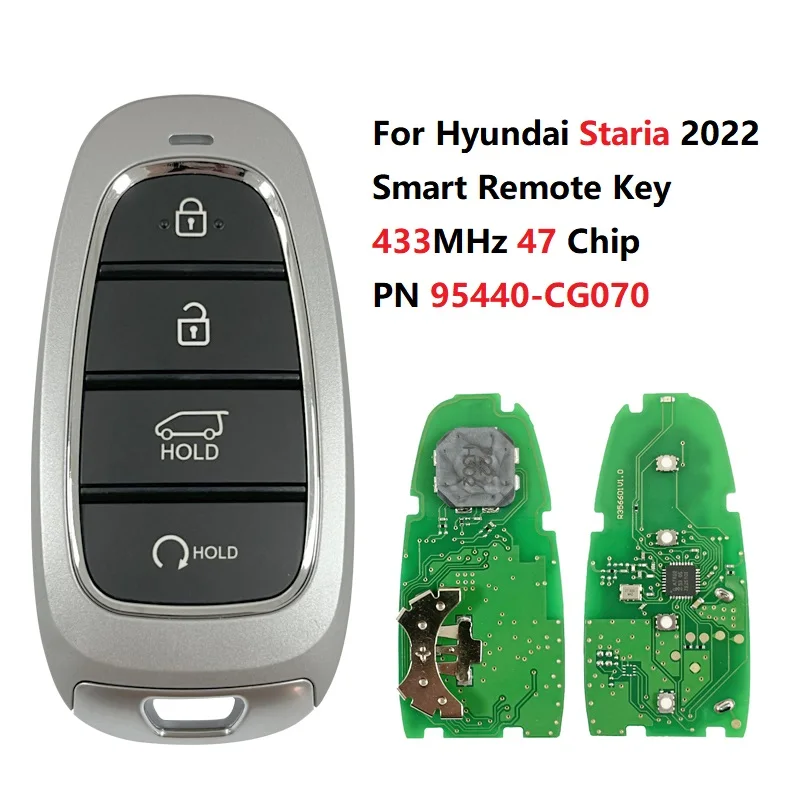 CN020312 Part Number 95440-CG070 For Hyundai Staria 2022 Smart Remote Key 5 Buttons 433MHz 47 Chip FCC ID TQ8-F0B-4F27