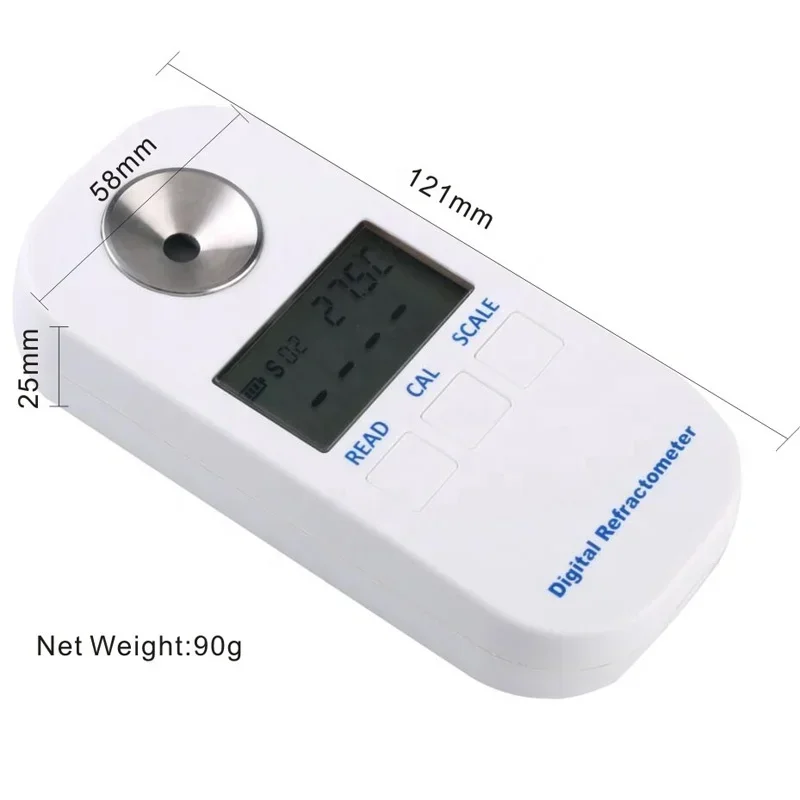 Digital Auto 0-90% Brix Refractometer 1.3330-1.5318nD Sugar Honey With ATC