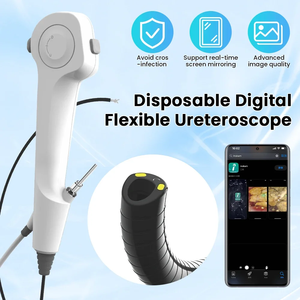 2026 NEW USB Port Disposable Flexible Cystoscope With 2.8mm Or 2.5mm Operating Channel Urological Endoscopy Flexible Ureteroscop